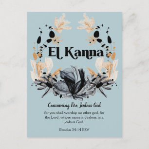 El Kanna Names of God Devotional Scripture Postcard