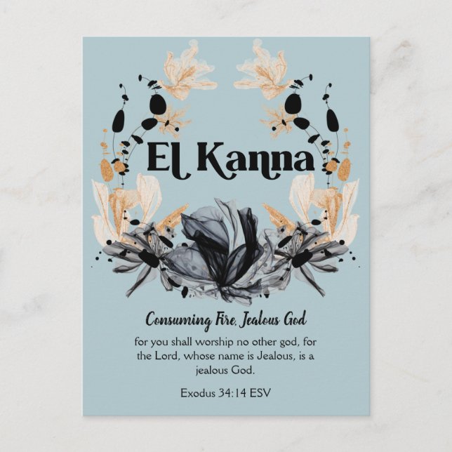 El Kanna | Names of God Devotional Scripture Postcard (Front)