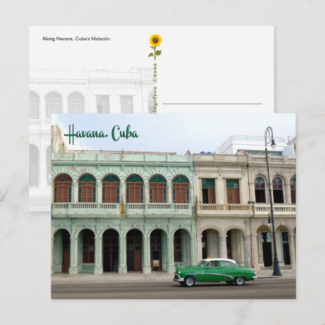 El Malecón, Havana, Cuba. - postcard (Front/Back)