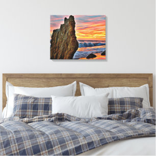 El Matador Beach in Malibu Landscape Sunset 2 Canvas Print