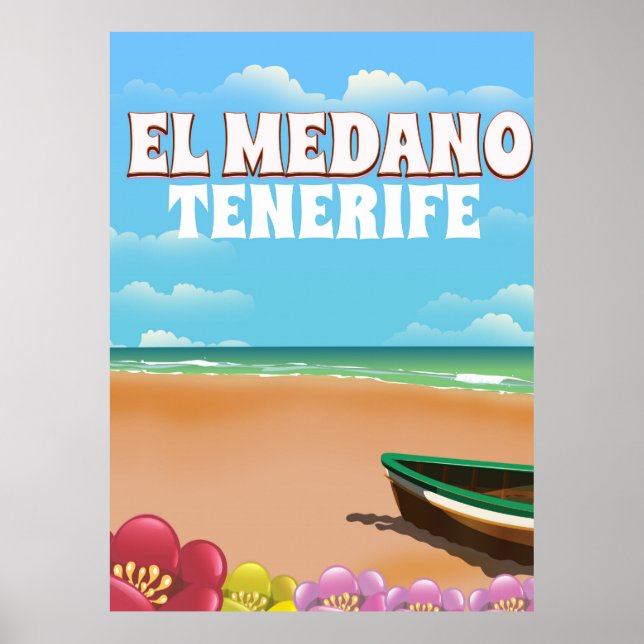 El Medano Tenerife beach travel poster (Front)