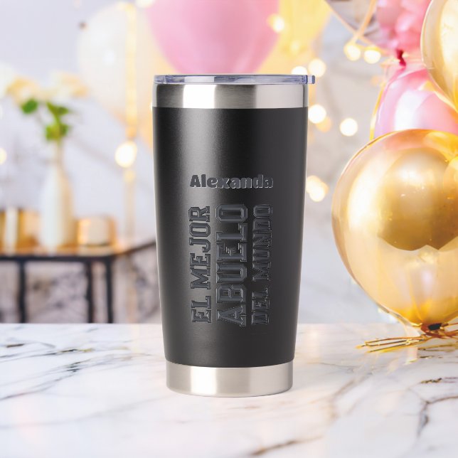 El Mejor Abuelo del Mundo Best Grandpa Spanish Insulated Tumbler (Bachelor Party)