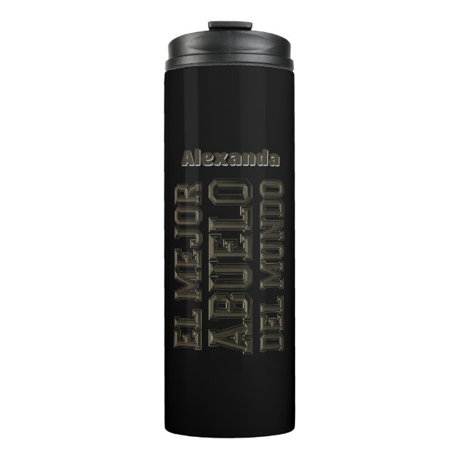 El Mejor Abuelo del Mundo Best Grandpa Spanish Thermal Tumbler (Front)