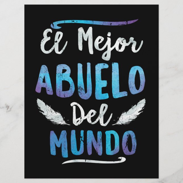 El Mejor Abuelo Del Mundo Grandpa Fathers Day (Front)