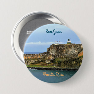 El Morro Guarding San Juan Bay Puerto Rico 7.5 Cm Round Badge