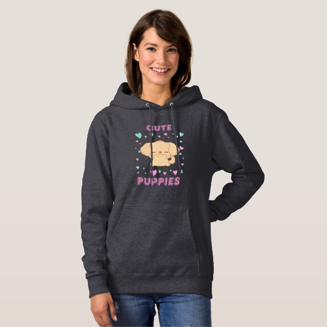 El mundo kawaii de los perritos  hoodie (Front Full)