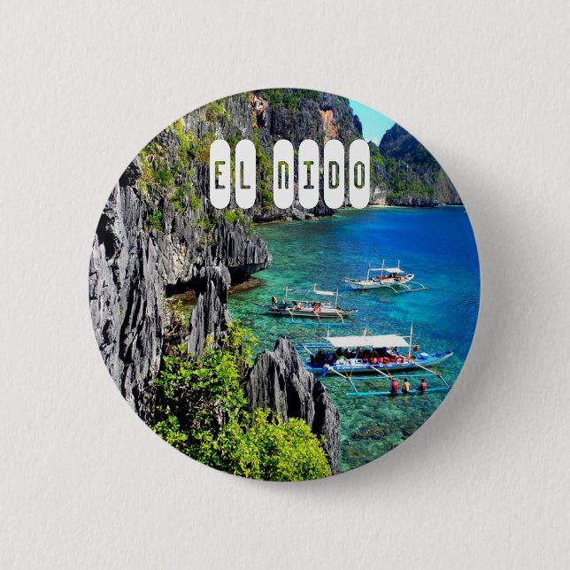 El Nido Island in Palawan Philippines 6 Cm Round Badge (Front)
