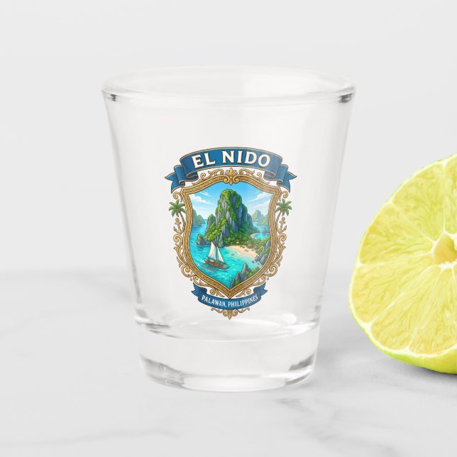 El Nido Philippines Shot Glass (Front)