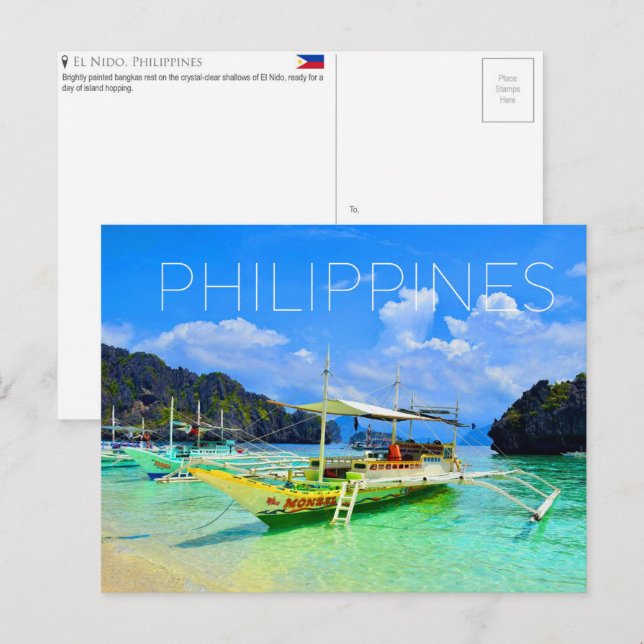 El Nido, Philippines Travel Postcard (Front/Back)