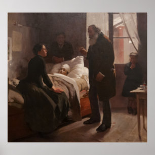 El Niño Enfermo by Arturo Michelena 1886 Poster