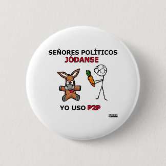 EL P2P y los políticos... 6 Cm Round Badge