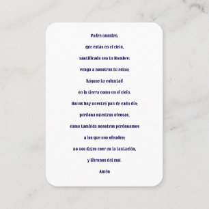 El Padre Nuestro Prayer Card – Spanish Our Father