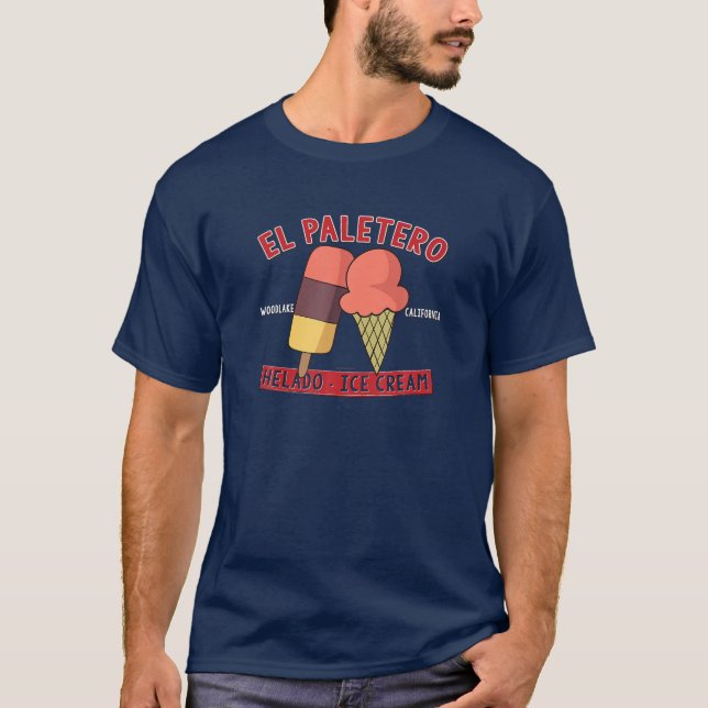 El Paletero Helado Ice Cream Cart California T-Shirt (Front)