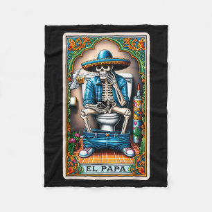 El Papa Latino Tarot Card Spanish Doing Dad Fleece Blanket