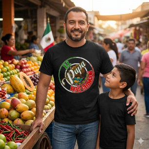 El Papa Mas Chingon Mexican Mexico Print pride  T-Shirt