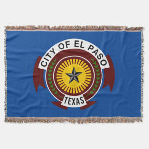 El Paso city flag Throw Blanket