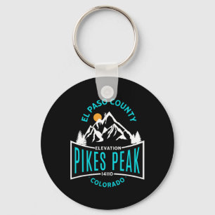El Paso County Pikes Peak Colorado Climbing Key Ring