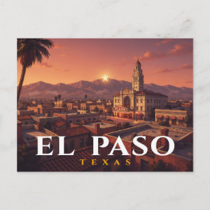 El Paso Postcard   Plaza Theatre Downtown Souvenir