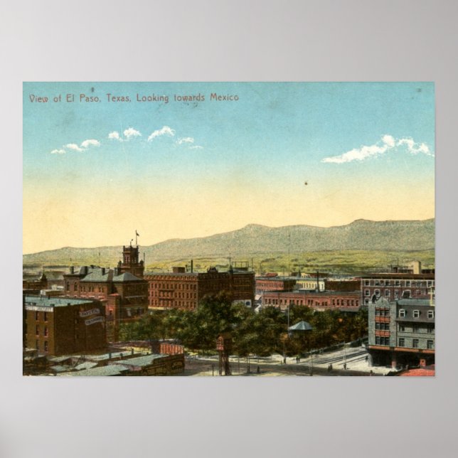 El Paso, Texas 1909 Vintage Poster (Front)