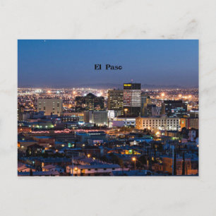 El Paso, Texas at Night Postcard