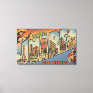 El Paso, Texas - Ciudad Juarez Canvas Print