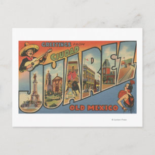 El Paso, Texas - Ciudad Juarez Postcard