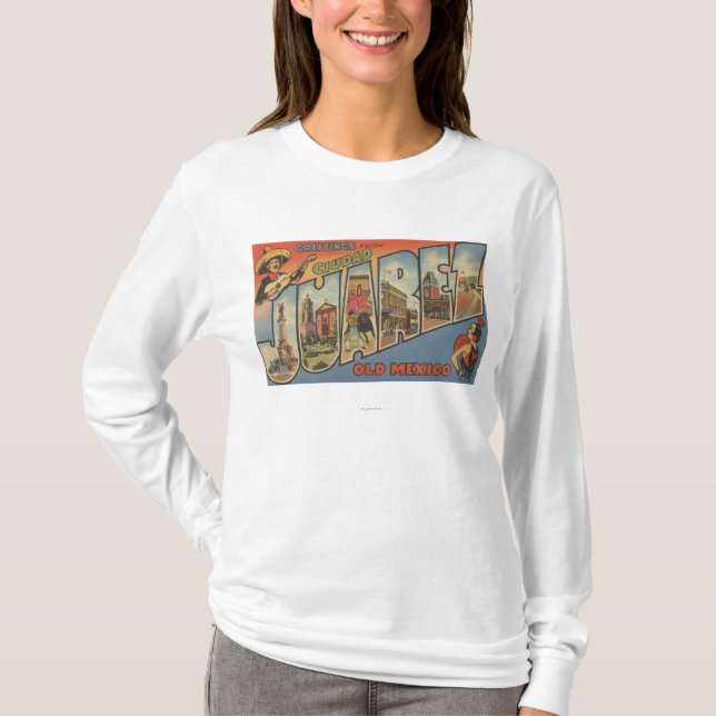 El Paso, Texas - Ciudad Juarez T-Shirt (Front)