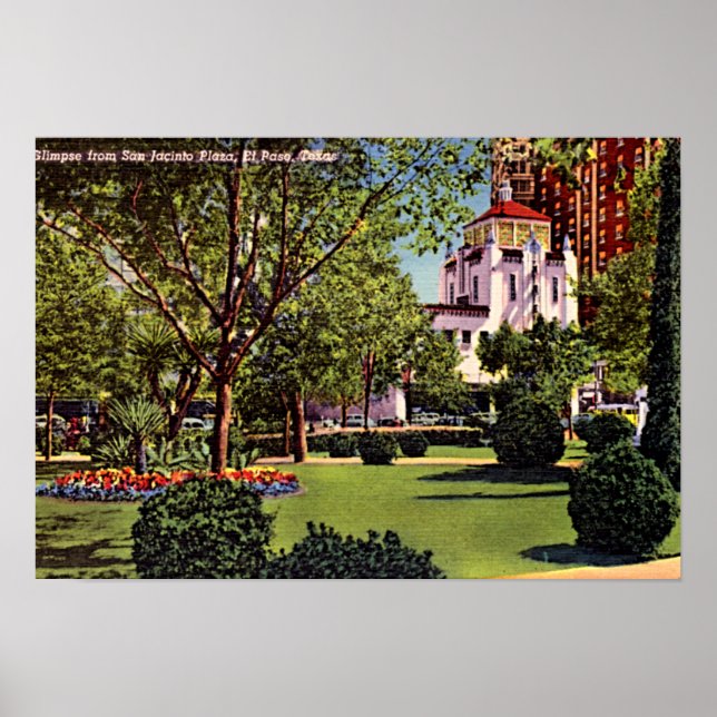 El Paso, Texas Plaza 1940 Poster (Front)