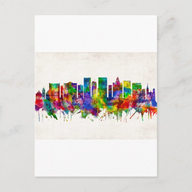 El Paso Texas Skyline Invitation Postcard (Front)