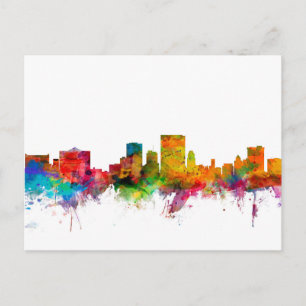 El Paso Texas Skyline Postcard