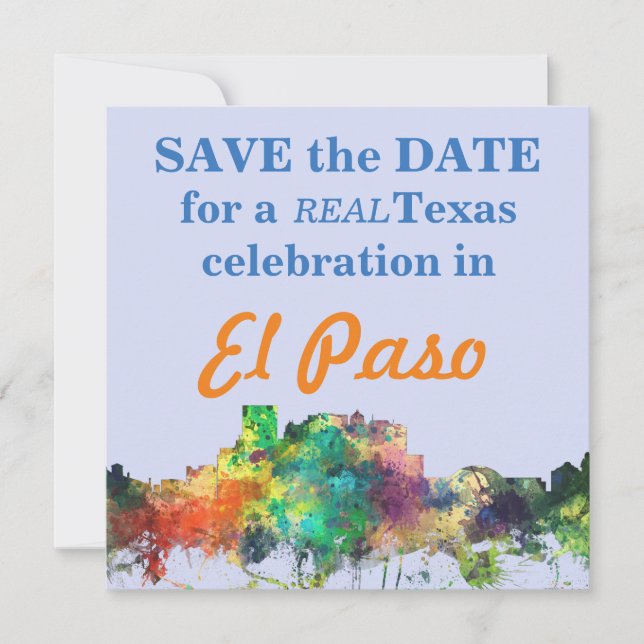 EL PASO, TEXAS SKYLINE SP - INVITATION (Front)