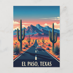 El Paso Texas Travel Postcard