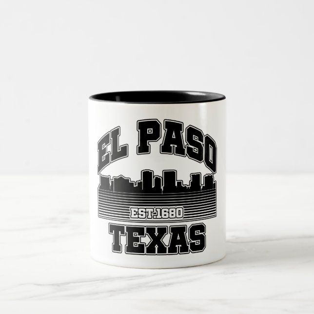 El Paso,Texas Two-Tone Coffee Mug (Center)