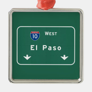 El Paso Texas tx Interstate Highway Freeway Road : Metal Tree Decoration
