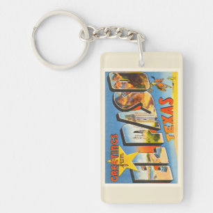 El Paso Texas TX Old Vintage Travel Souvenir Key Ring