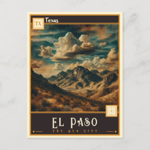 El Paso, Texas   Vintage Postcard