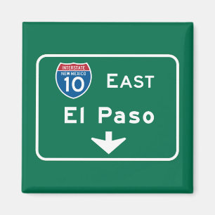 El Paso, TX Road Sign Magnet