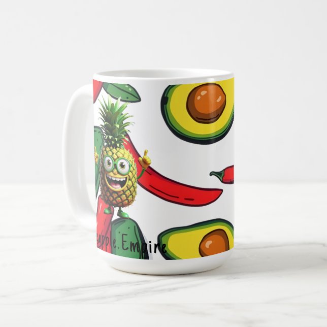 El PinCho Crew Socks - Pineapple Empire Coffee Mug (Front Left)