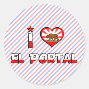 El Portal, CA Classic Round Sticker