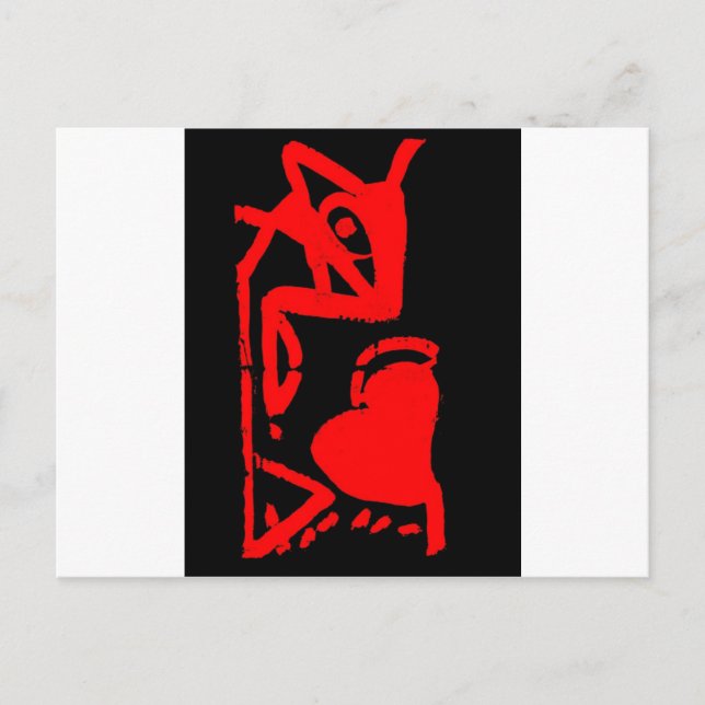 El raton comiendo corazón postcard (Front)