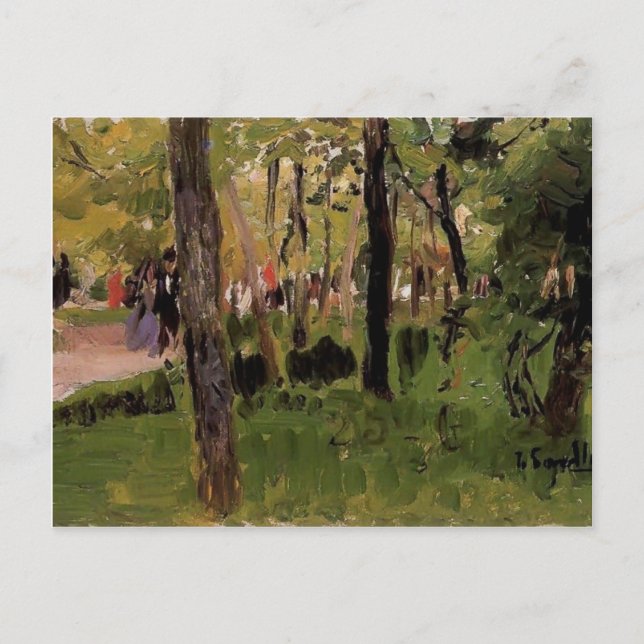El Retiro, Madrid by Joaquín Sorolla Postcard (Front)