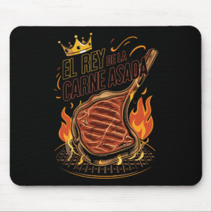 El Rey De La Carne Asada Bbq Cookout Master King F Mouse Mat