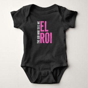El Roi - The God Who Sees Me - Cute Bold Verse Baby Bodysuit