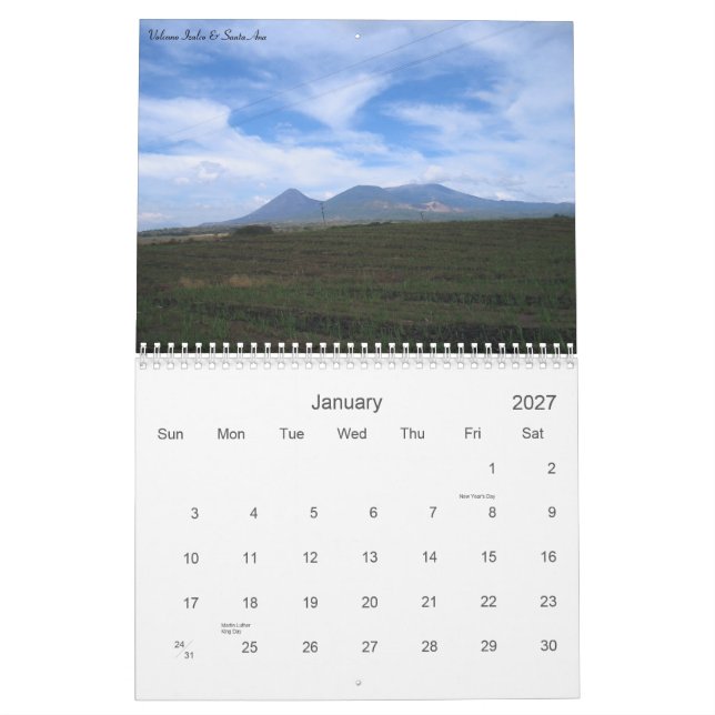 El Salvador 2013 Calendar (Jan 2027)