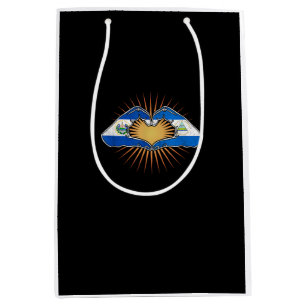 El Salvador And Nicaragua Heart Hands Medium Gift Bag