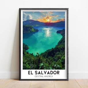 El Salvador Art - El Salvador Frames - Lake Coatep Poster