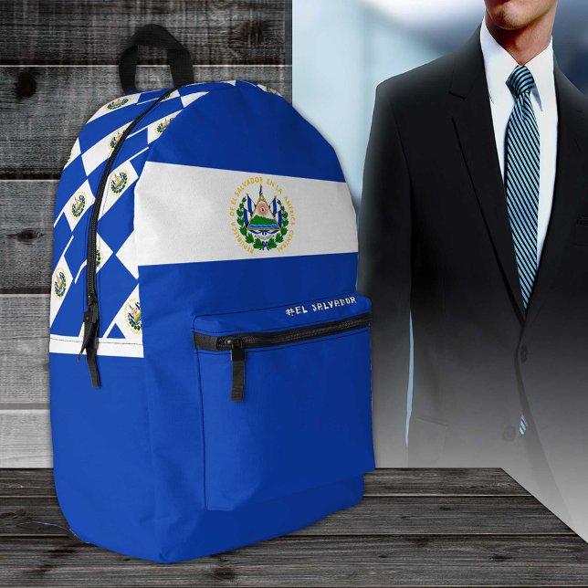 El Salvador backpack, patriotic, El Salvador Flag Printed Backpack (Creator Uploaded)