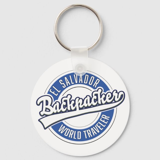 El Salvador backpacker world traveller Key Ring (Front)