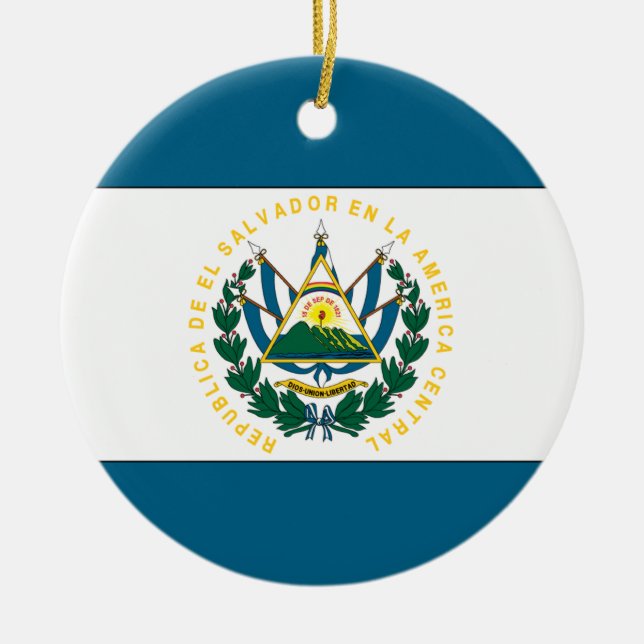 El Salvador Ceramic Tree Decoration (Front)
