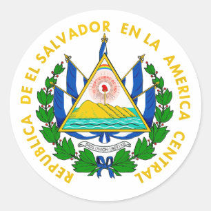 El Salvador COA Classic Round Sticker
